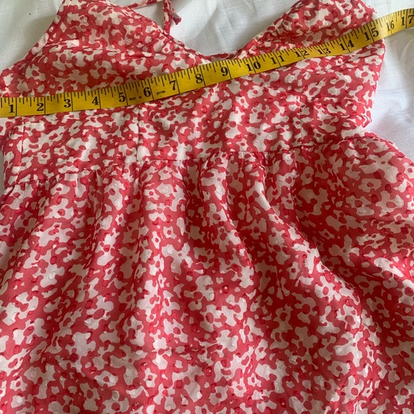 VTG Y2K Tibi 100% Silk Babydoll Coral Print Halter Top NWT Size 4 - Picture 8 of 9